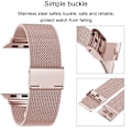 Miniatyrbild 2 av 5: Kompatibel för Apple Watch Band 38-40mm /42-44mm, Rostfritt stål Loop Spänne Metallrem Armband Loop Replacement Band för Iwatch Series 4, Series