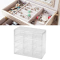 Miniatyrbild 3 av 5: Rutnät förvaringslåda dammtät transparent plastbehållare arrangör för smycken halsband DIY konst hantverk