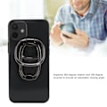 Miniatyrbild 8 av 8: Mobiltelefon Finger Ring Stativ Grepp 360° Rotation Telefonhållare för Magnetisk Bilfäste Svart