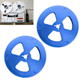 Miniatyrbilde 1 av 8: 1 Par 1/4 Tommer NAB Hub Optisk Aksel Adapter Aluminium Polert Base Spole til Spole Båndåpner for Studer ReVox for DENON Blå