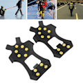 Miniatyrbillede 1 af 8: Isspik Spikes Crampons AntiSlip 10 Stål Pigge Gå Traktion Sne Greb Klamper(M (3638) )