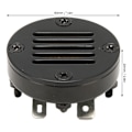 Miniatyrbillede 4 af 5: Super Tweeter HiFi Metal Shell Professionel 3KHz‑33KHz Sort Super Tweeter til Hjem Bil