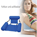 Miniatyrbild 3 av 5: Badstol, Uppblåsbar Vattenhängmatta, Fällbar Pool Float Lounge Stol Sits med Ryggstöd, Badstol Säng Drifter Pool Strand Float för Vuxna