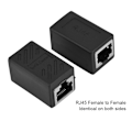 Miniatyrbillede 5 af 5: 2 stk. RJ45 hun til hun netværks LAN-adapter kobling Ethernet netværksforlænger-stik