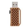 Miniatyrbild 2 av 8: USB-minne Portabelt Rutmönster Tryck-Dra Tumminne för Informationslagring Dataöverföring PC Telefon Rutnät 32GB