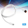 Miniatyrbillede 1 af 8: USB C Super Hurtig Opladningskabel TPE Type C Datakabelledning til Huawei Mobiltelefoner 5A