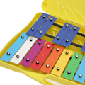 Miniatyrbilde 6 av 8: Profesjonell musikalsk xylofon 25 noter småbarn aluminiumtaster xylofon med gul boks