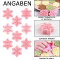 Miniatyrbilde 3 av 5: 9PCS Snowflake Cookie Cutters Decorating Fondant Embossing Too