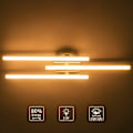 Miniatyrbild 4 av 6: Superstark Ögonskydd Dimbar LED Taklampa, Spara Elektricitet 21W Striplampa med Fjärrkontroll, Stilren Unik Design för Sovrum Kök Vardagsrum
