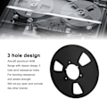Miniatyrbillede 7 af 8: 1/4 10,5 tommer Tom Spolereel 3 Huller Aluminium Legering Universal Åbningsmaskine Del Lyd Bånd Spolereel til Pioneer Sort