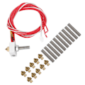 Miniatyrbillede 5 af 5: 3D-printerekstruder med aluminiumvarmeblok 10 stk. ledning (30 mm) og 10 stk. 0,4 mm dyse