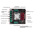 Miniatyrbillede 4 af 5: Bluetooth forstærkerkort 2.1 kanal subwoofer HiFi trådløs lydforstærkermodul med diskantbasstyring 15V‑36V