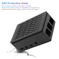 Miniatyrbild 5 av 5: Skyddande fodral för Raspberry Pi 4B ABS-skal Reserverad alla portar för HDMI USB A/V Svart