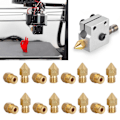 Miniatyrbilde 8 av 8: 20 stk MK8 dyse sett 1,75 mm M6 gjenge polerte ekstruder dyser med oppbevaringsboks for 3D-skriverutskifting 0,5 mm