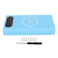 Miniatyrbillede 2 af 8: 10W 5W 6 21700 Batterier Boks Svejsefri Powerbank Boks Kit DIY Trådløs Oplader Ydre Etui Blå