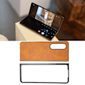 Miniatyrbilde 1 av 8: Mobiltelefonbeskyttende deksel Anti Scratch PU skinntelefondeksel for Galaxy Z Fold 3Brun
