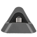 Miniatyrbild 1 av 5: Bärbar triangulär typ C laddningsbas i metall för Switch / Lite-värd (grå)
