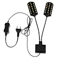 Miniatyrbillede 1 af 5: Dobbelt LED-lampe Justerbar Dobbelt Arm Lys til Akvarium Fisk Tan