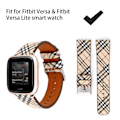 Pikkukuva 4 / 5: Yhteensopiva Fitbit Versa/Versa Lite -rannekkeiden kanssa, pehmeä nahkainen Wa