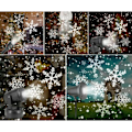 Miniatyrbild 4 av 5: Vit Blizzard Projektor Automatisk Rotation Snöflinga Projektion