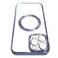 Pikkukuva 2 / 2: Puhelimen suojakotelo Muodikkaasti sähköpinnoitettu magneettinen imu Täysin peitetty iskunkestävä puhelimen suojus IPhonelle Far Peak Blue IPhone13Prolle