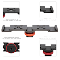 Miniatyrbilde 4 av 6: 3 i 1 blitsskoadapter forlengelsesstang brakettstativ for kamera mobiltelefon svart