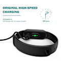 Miniatyrbilde 8 av 8: Lader erstatning for Xiaomi Mi Band 5 6 7 NFC Smartwatch USB magnetisk ladekabel for Amazfit Band 5 3.3ft svart