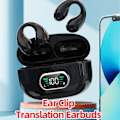 Miniatyrbild 7 av 8: Bluetooth Översättningshörlurar 144 Språk Stereo Clip-On Översättningshörlurar med Laddningsfodral för Android för IOS Svart