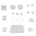 Miniatyrbild 8 av 8: Ersättningsknappar L2 R2 Full Buttons Set Ersättningsknapp Reparationssats för PS5 ControllerVit