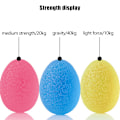 Miniatyrbild 5 av 5: Hand Stress Relief-bollar för flexibel fingerträning, oval äggform ger säkert grepp vid rehabiliteringsträning, högkvalitativt TPR-material