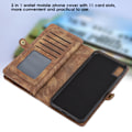 Miniatyrbilde 1 av 4: Mobiltelefondeksel Beskyttende Lærveske for iPhone XS Max/iPhone XR/ iPhoneX/XSDark brun For iPhoneX/Xs