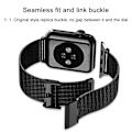 Miniatyrbild 3 av 5: Kompatibel för Apple Watch Band 38-40mm /42-44mm, Rostfritt stål Loop Spänne Metallrem Armband Loop Replacement Band för Iwatch Series 4, Series