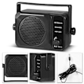 Pikkukuva 2 / 5: 1 kpl Mini kannettava 3,5 mm ulkoinen kaiutin Yaesu / Icom auto kaksisuuntainen radio musta