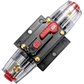 Pikkukuva 5 / 5: 12V 50A auton moottorin piirin katkaisija ääni inline sulake pidin stereo suojaus nollaus sulake