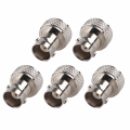 Miniatyrbillede 2 af 5: 5 stk. koaksialadapter, nikkelbelagt messingkontakt, BNC-hun til SMA-hun RF-stik