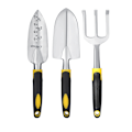 Miniatyrbilde 2 av 2: 3-delt hageverktøysett med spade, støpt aluminiumshode og ergonomisk håndtak