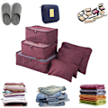 Miniatyrbillede 4 af 5: Rejsetaske opbevaringspose 6-delt sæt, multi-farvet quilt opbevaringssuitcase