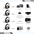 Miniatyrbild 4 av 5: Professionellt Gamingheadset med Mikrofon, Coola RGB-ljuseffekter & Bekväm Over-Ear Design för PS4, PS5, Xbox, PC, Laptop, Universell