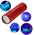 Pikkukuva 2 / 5: 4.5V 9LED UV-taskulamppu Mini Expert Jade -taskulamppu 365-400nm fluoresenssille