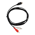 Miniatyrbilde 2 av 5: 4-pin til 2 RCA-kabel 4-pin hann til 2RCA hann Y-splitter adapterkabel for DVD-spillere videokameraer dekoderbokser videospillere 4,9 fot