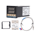 Miniatyrbild 2 av 8: Digital PID termostatkit Vattentät Hög noggrannhet Professionell PID REX C100 Temperaturregulator för Gård 100V‑240V 40A