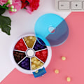 Miniatyrbillede 2 af 5: Bærbar roterende 7 dages tablet medicin pilleholder organizer beholder opbevaringsboks