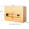 Miniatyrbild 5 av 5: Högtalarförstärkarställ, Miljövänlig Bambu & Trä, Justerbar & Portabel, Eko-resonans för Skrivbord