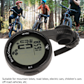 Miniatyrbillede 7 af 8: Cykelcomputer Speedometer Termometer Ur Stort Skærm Tydeligt Håndskrift Vandtæt Cykelcomputer med Baggrundslys Hvid Baggrund Sort