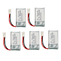 Miniatyrbillede 1 af 5: 5 stk. 3,7V 550mAh fjernbetjening UAV-batteritilbehør til Hubsan X4 H107 H107L H107D MJXRC F47 DFD F180 RC-drone