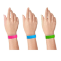 Miniatyrbillede 1 af 2: 300 stk. syntetiske papir armbånd engangs vandtætte papir armbånd event armbånd til forlystelsespark grøn pink blå