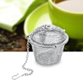 Miniatyrbilde 3 av 5: 6,5 cm Praktisk Tekule Sfærisk Krydder Sil Mesh Infuser Filter Rustfritt Stål Urte