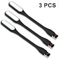 Miniatyrbillede 1 af 5: 3-pak Mini USB LED-lys, USB-lys til bærbar computertastatur, fleksibel læselampe, USB-drevet LED-lys, bærbar USB-bærbar lys