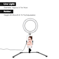 Pikkukuva 4 / 7: LED-rengasvalaisin, matkapuhelimen pidike, jalustakiinnike meikkiin, live-videoihin ja kuvauksiin