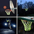 Miniatyrbild 4 av 5: Basketnät som lyser i mörkret, nattljus korg nät Heavy Duty ersättning utomhus lysande tjock solenergi alla väder bärbar standardstorlek